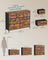 7-Drawer Chest - Steel - Rustic Brown - Versatile Fabric Storage Unit
