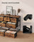 7-Drawer Chest - Steel - Rustic Brown - Versatile Fabric Storage Unit