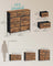 9-Drawer Chest - Steel - Rustic Brown - Versatile Fabric Storage Unit