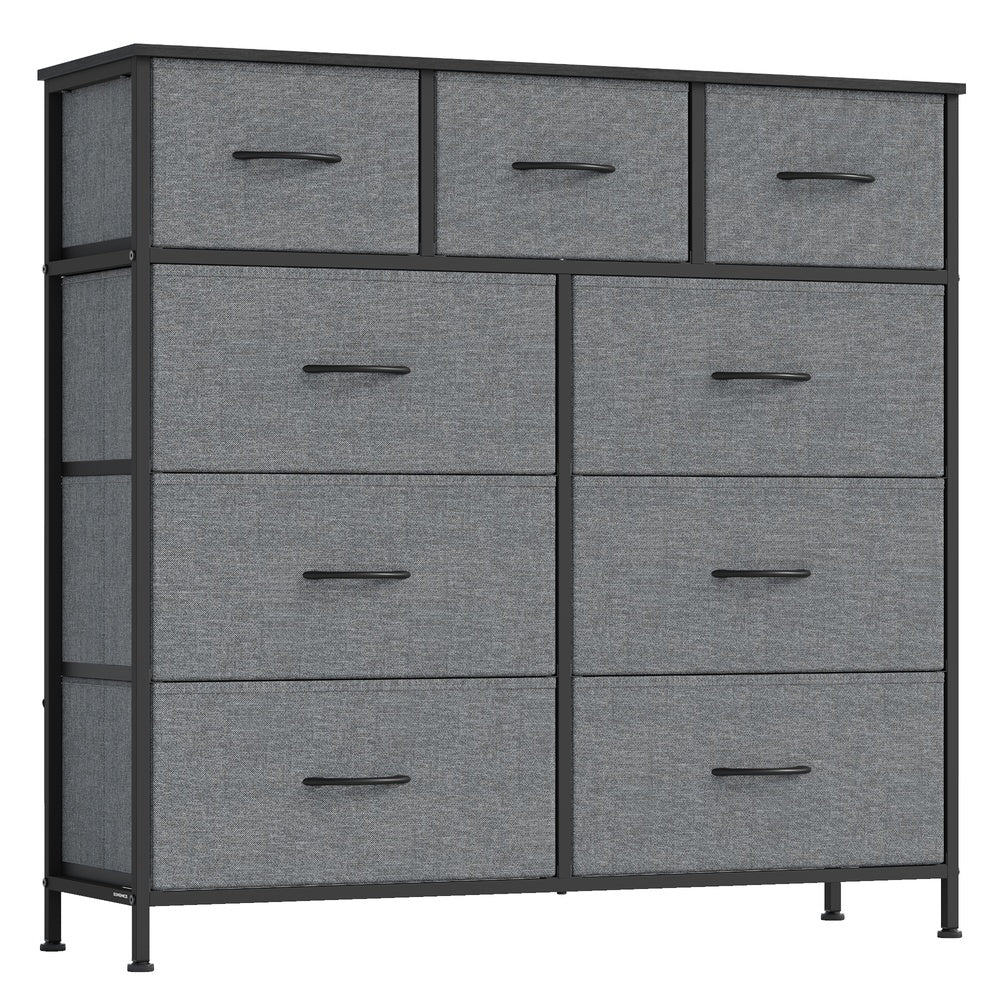 BELLAH Collection Chest of Drawers 9 Drawers Slate - MDF - Grey