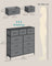 BELLAH Collection Chest of Drawers 9 Drawers Slate - MDF - Grey