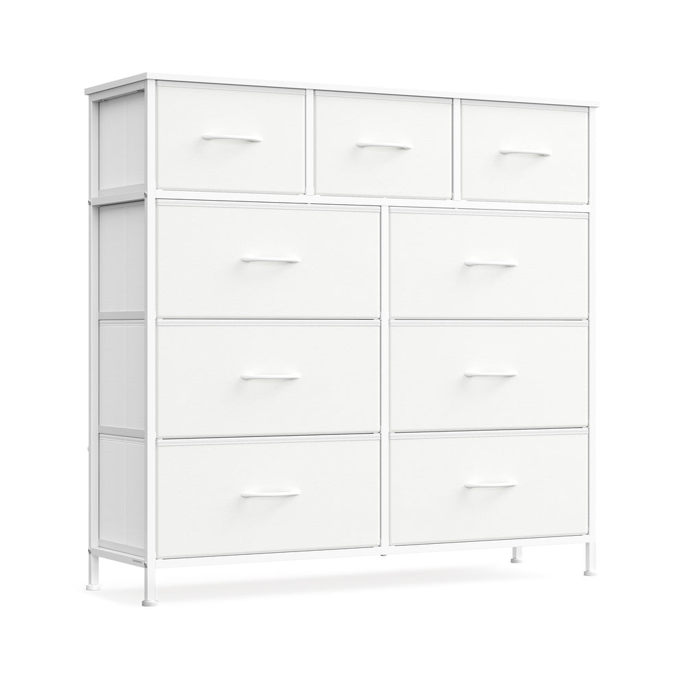 Chest of Drawers - 9 Storage Drawers - MDF - Rustic Brown - Durable and Reliable Design