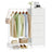 Open Wardrobe - Steel with Fabric Drawers and LED Lights - Cloud White - 96.2 x 30 x 117.7 cm