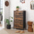 5-Drawer Storage Organizer Unit - Fabric - Rustic Brown and Black