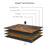 Fabric 5-Drawer Storage Organiser Unit - MDF and Metal - Rustic Brown