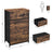 5-Drawer Storage Organizer Unit - Fabric - Rustic Brown and Black