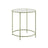 Round Side Table - Tempered Glass - Steel Frame