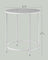 Round Side Table - Tempered Glass - Steel Frame
