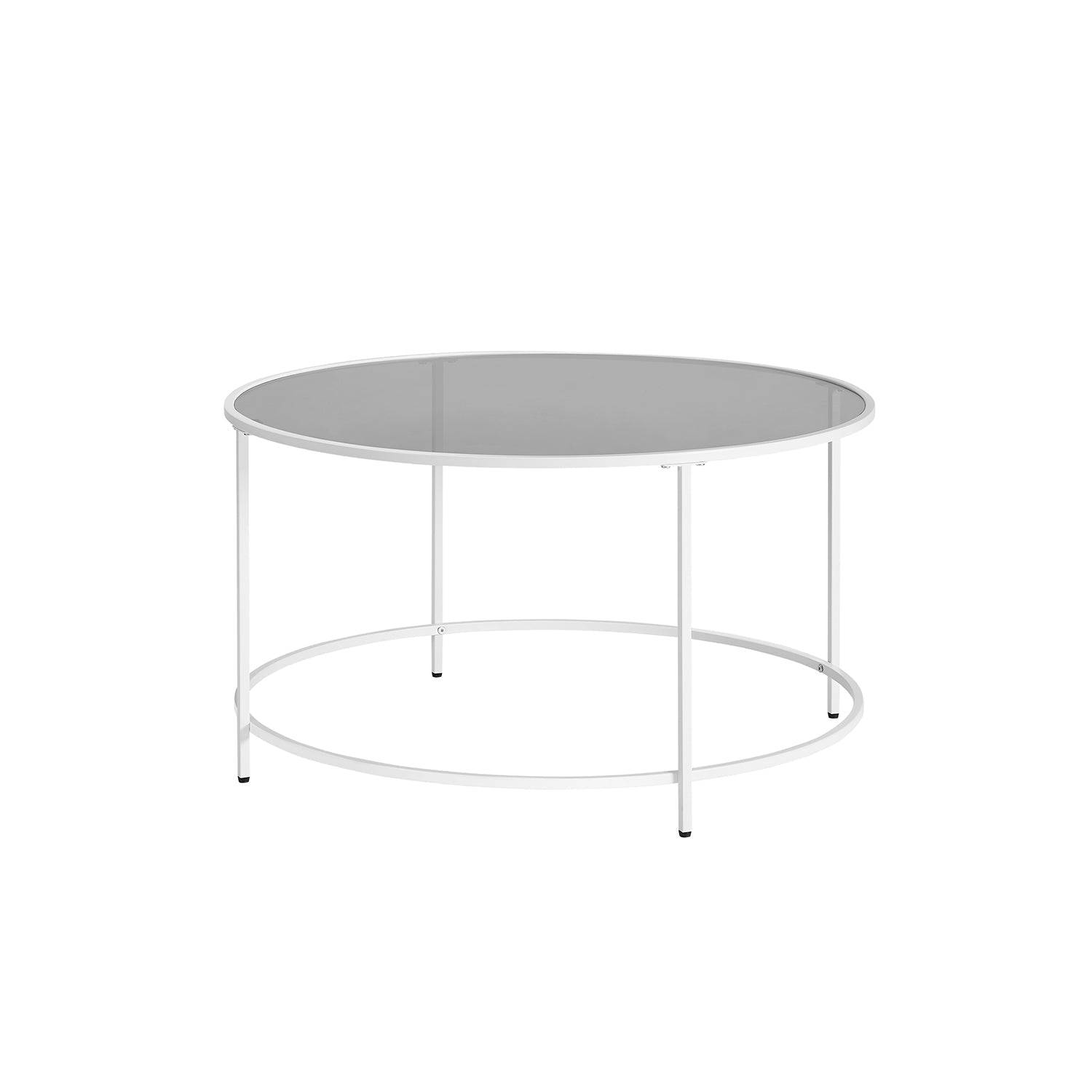 Round Coffee Table - Tempered Glass - Gold - Stable Metal Frame