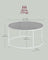 Round Coffee Table - Tempered Glass - Gold - Stable Metal Frame