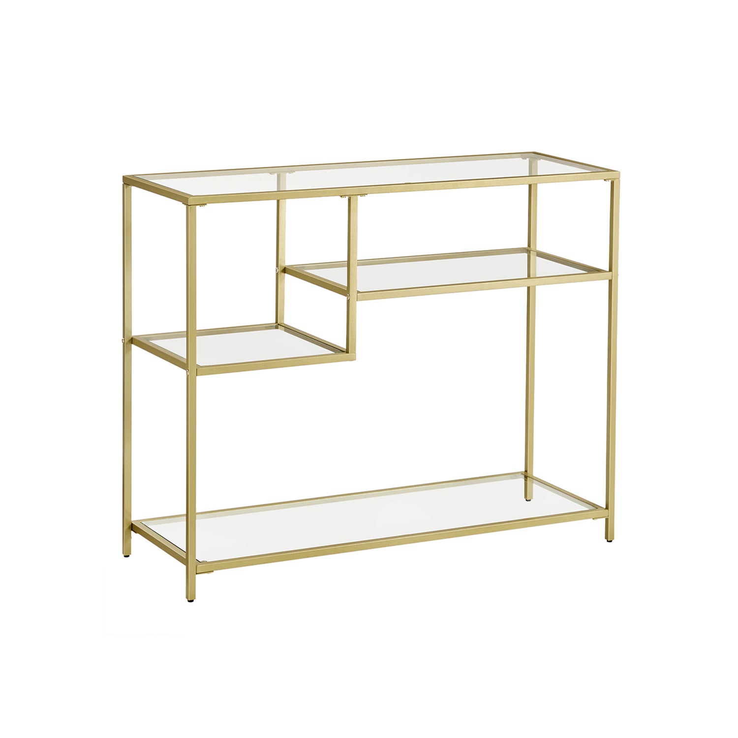 Console Table - Tempered Glass - Gold