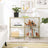 Console Table - Tempered Glass - Gold - 3-Tier Design with Metal Frame
