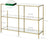 Console Table - Tempered Glass - Gold - 3-Tier Design with Metal Frame