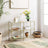 Console Table - Tempered Glass - Gold - 3-Tier Design with Metal Frame