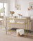 Console Table - Tempered Glass - Gold