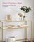 Console Table - Tempered Glass - Gold
