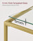 Console Table - Tempered Glass - Gold