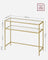 Console Table - Tempered Glass - Gold