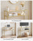 Console Table - Tempered Glass - Gold