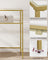 Console Table - Tempered Glass - Gold