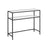 Console Table - Tempered Glass - Gold - Adjustable Feet for Stability