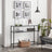 Console Table - Tempered Glass - Gold - Adjustable Feet for Stability