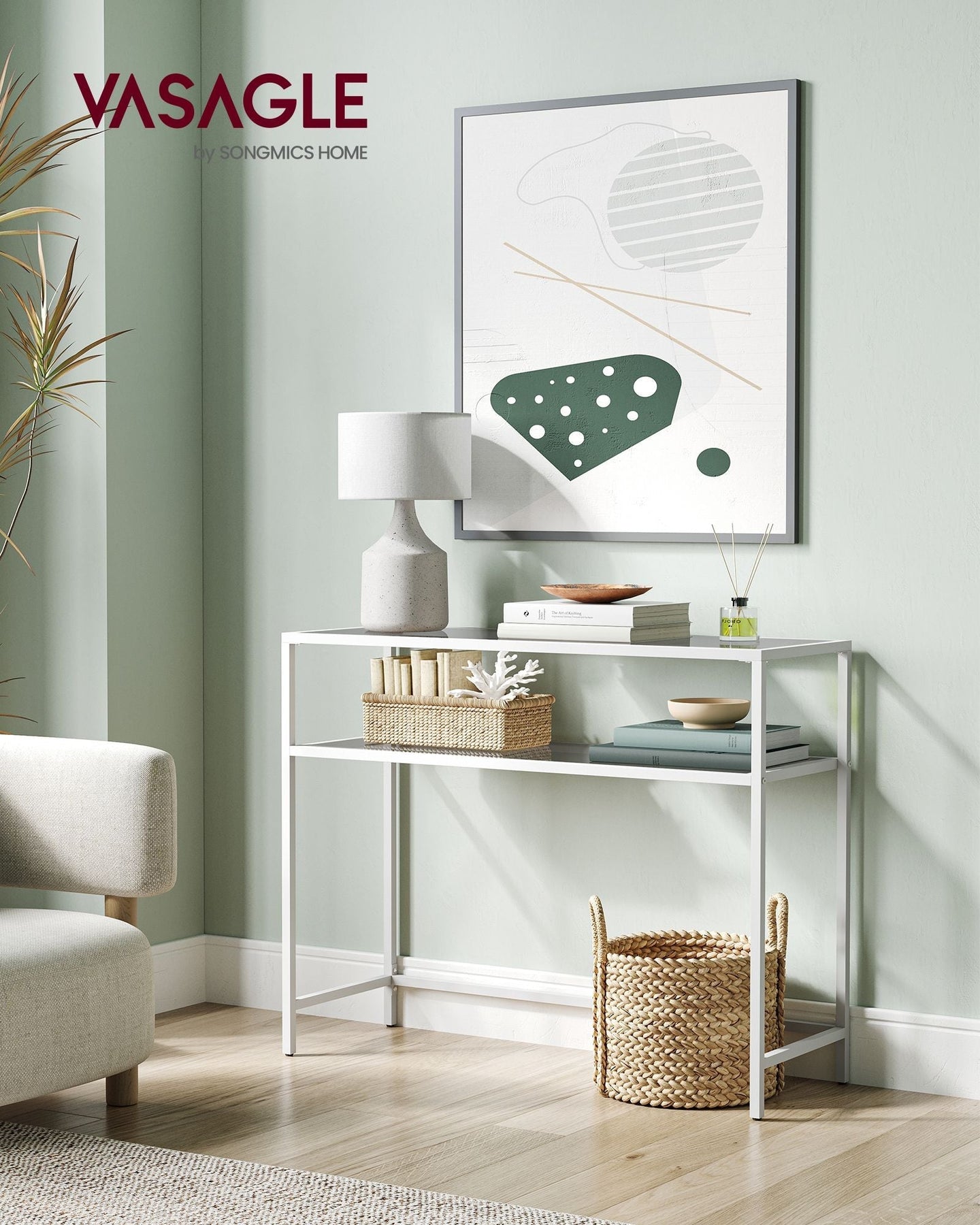 Console Table - Tempered Glass - Gold