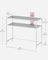 Console Table - Tempered Glass - Gold