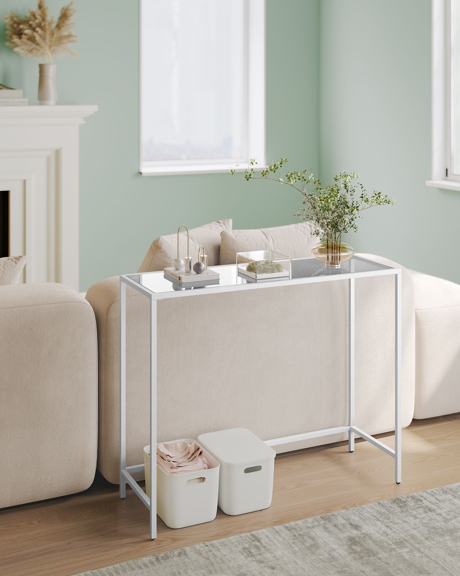 Console Table - Tempered Glass - Modern