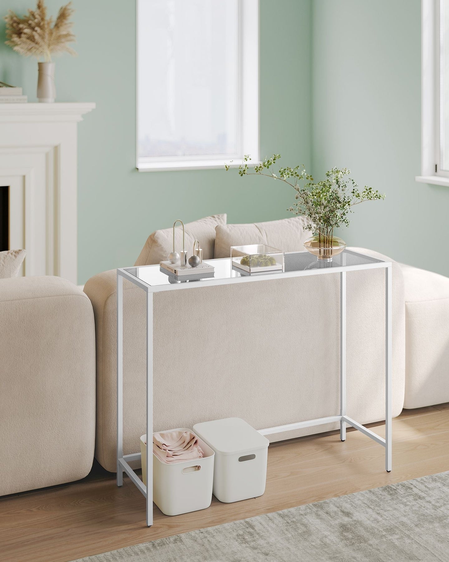 Console Table - Tempered Glass - Modern