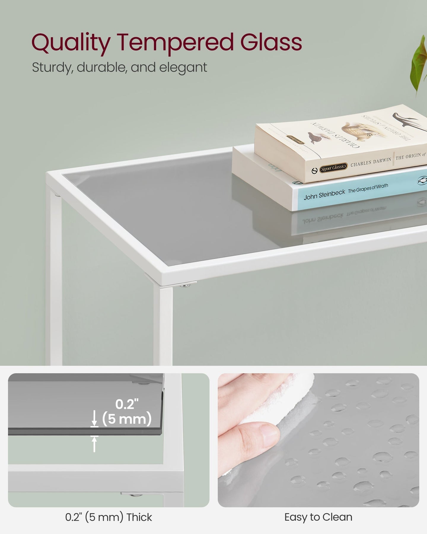 Console Table - Tempered Glass - Modern