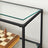 Hallway Table - Tempered Glass - Pearl Black - 3 Shelves