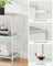 Console Table - 3 Shelves - Metal Frame - Pearl White - Compact and Lightweight