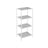 4-Tier Tempered Glass Shelf - Pearl White - Multi-Purpose Storage Rack for Home and Office