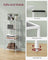 4-Tier Tempered Glass Shelf - Pearl White - Multi-Purpose Storage Rack for Home and Office