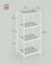 4-Tier Tempered Glass Shelf - Pearl White - Multi-Purpose Storage Rack for Home and Office