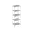 5-Tier Shelf - Tempered Glass - Pearl White - Versatile Storage Rack
