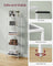 5-Tier Shelf - Tempered Glass - Pearl White - Versatile Storage Rack