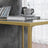 2-Tier End Table - Tempered Glass - Gold and Transparent - Stable Steel Frame