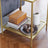 2-Tier End Table - Tempered Glass - Gold and Transparent - Stable Steel Frame