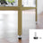 Square Side Table - Tempered Glass - Gold and Transparent - 2-Tier Design with Mesh Shelf
