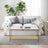 Coffee Table - Tempered Glass - Gold and Transparent - With Mesh Shelf and Stable Steel Frame