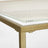 Coffee Table - Tempered Glass - Gold and Transparent - With Mesh Shelf and Stable Steel Frame