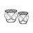 Set of 2 Round Coffee Tables - Steel - Slate Grey and Ink Black