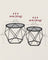 Set of 2 Round Coffee Tables - Steel - Slate Grey and Ink Black