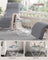 Set of 2 Round Coffee Tables - Steel Frame - Transparent - Removable Tabletops