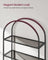 5-Tier Ladder Shelf - Glass - Black and Gold - Slim Design for Bedroom