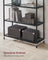 5-Tier Ladder Shelf - Glass - Black and Gold - Slim Design for Bedroom