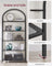 5-Tier Ladder Shelf - Glass - Black and Gold - Slim Design for Bedroom