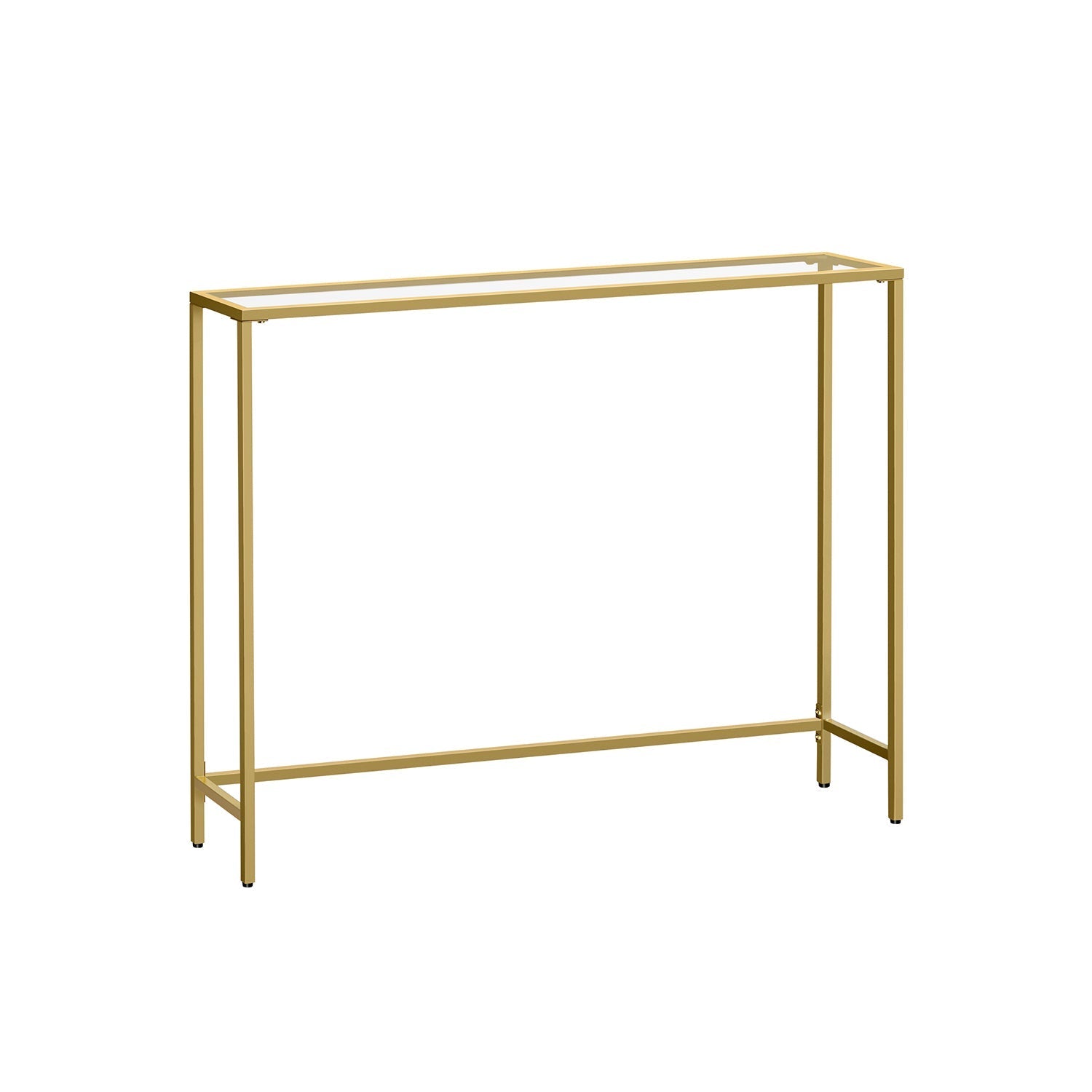 Console Table - Tempered Glass - Pale Gold